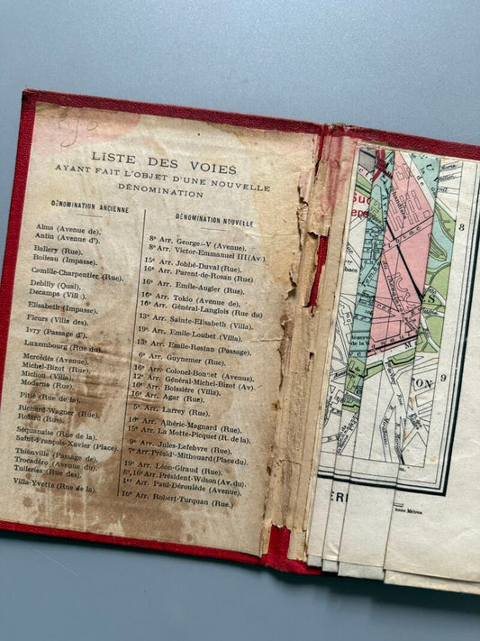 Nouveau plan des rues de Paris - Libraire Garnier Frères, ca. 1900