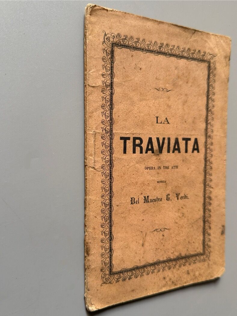 La Traviata, Verdi - Imprenta de Tomas Gorchs, 1871