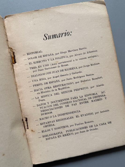 Nuestra España. III Revista mensual, Director: Alvaro Albornoz - la Habana, 1939