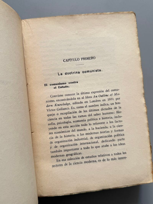 La agonía del comunismo, Luis Marichalar - Madrid, 1932