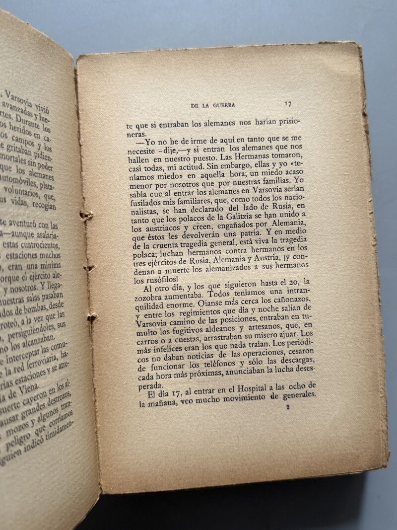 De la guerra, Sofía Casanova. Primera Guerra Mundial - Renacimiento, 1916