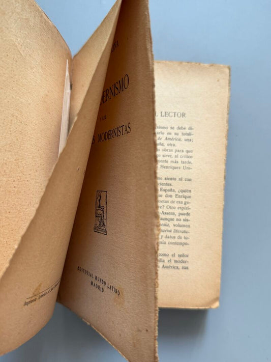 El modernismo y los poetas modernistas, Rufino Blanco-Fombona - Editorial Mundo Latino, 1929