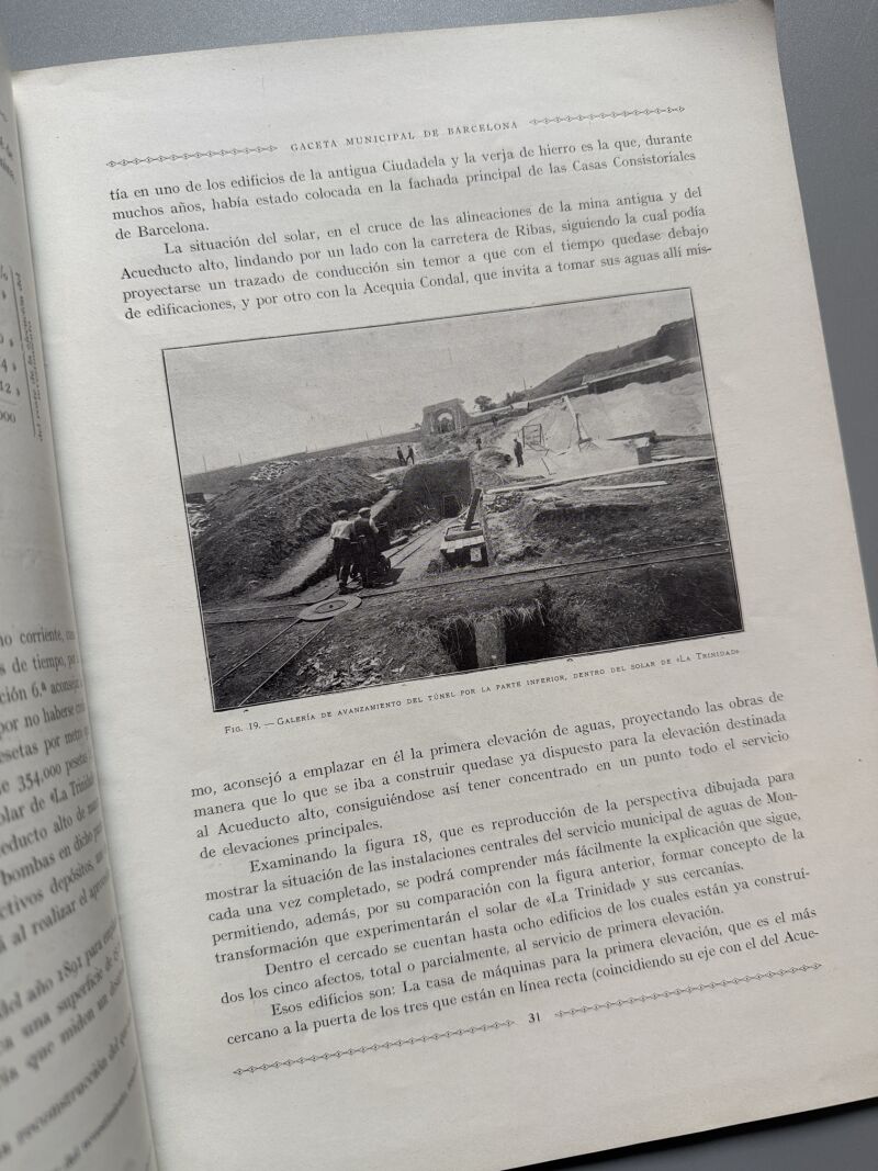 Servicio Municipal de las aguas de Moncada - Gaceta Municipal de Barcelona, 1917