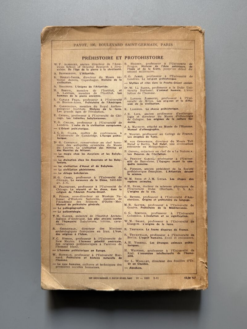Le culte du taureau, J. R. Conrad - Payot, 1961