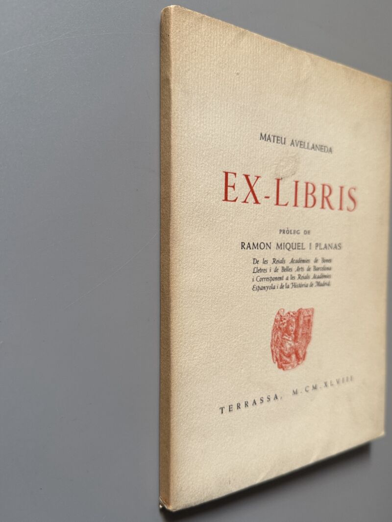 Ex-libris, Mateu Avellaneda (ejemplar numerado) - Tipografia Martí, 1948