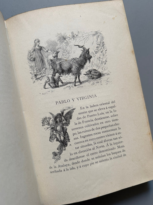 Libro de: Pablo y Virginia, Bernardino de Saint-Pierre - Montaner y Simón, 1902