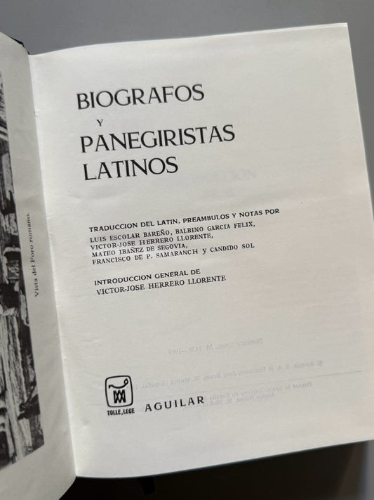 Biógrafos y panegiristas latinos - Aguilar, 1969