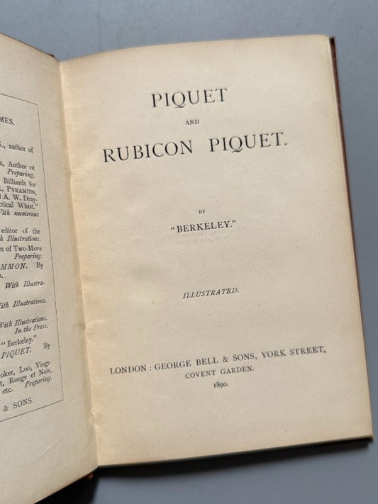 Piquet and rubicon piquet, Berkeley - George Bell & Sons, 1890