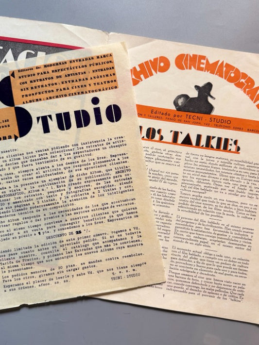 Archivo cinematográfico. Album nº1 - Tecni-Studio, ca. 1930