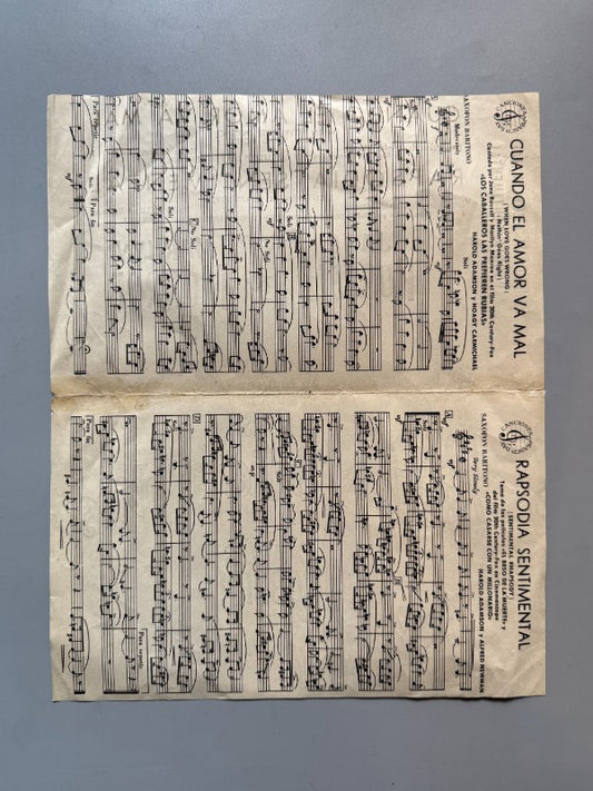 Marilyn Monroe. Partitura "Los caballeros las prefieren rubias" - Canciones Francis Day, años 50