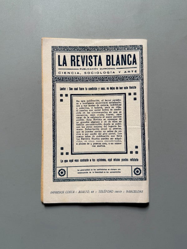 La tentación, Ángela Graupera (La Novela Ideal nº133) - La Revista Blanca, años 20-30