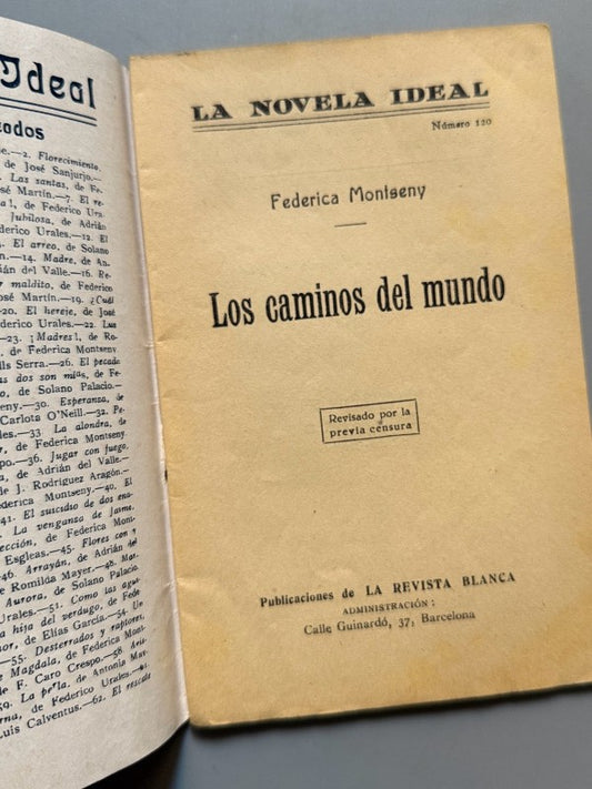 Los caminos del mundo, Federica Montseny, La Novela Ideal nº120 - La Revista Blanca, años 20-30