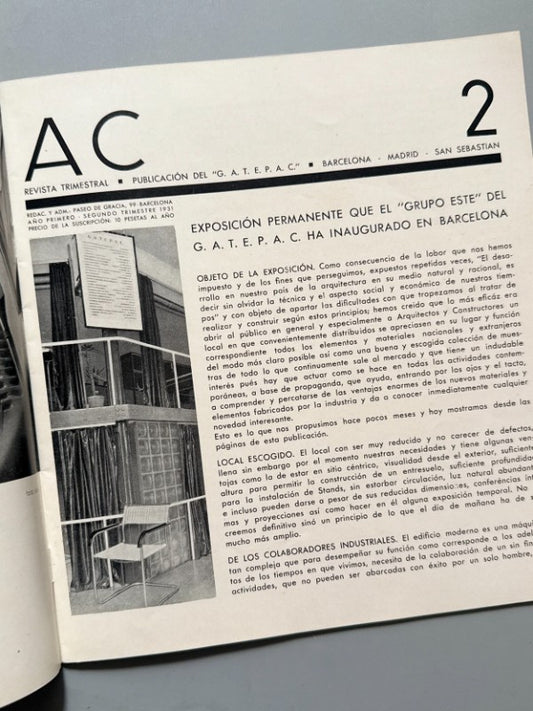 AC 2. Documentos de Actividad Contemporánea. Arquitectura - G.A.T.E.P.A.C., 1931