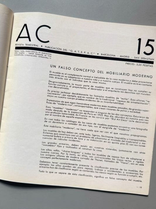 AC 15. Documentos de Actividad Contemporánea. Arquitectura - G.A.T.E.P.A.C., 1934