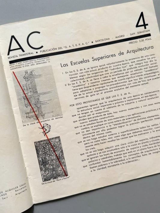 AC 4. Documentos de Actividad Contemporánea. Arquitectura - G.A.T.E.P.A.C., 1931