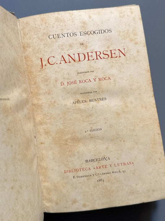 Cuentos de Andersen - Biblioteca Arte y Letras, 1883
