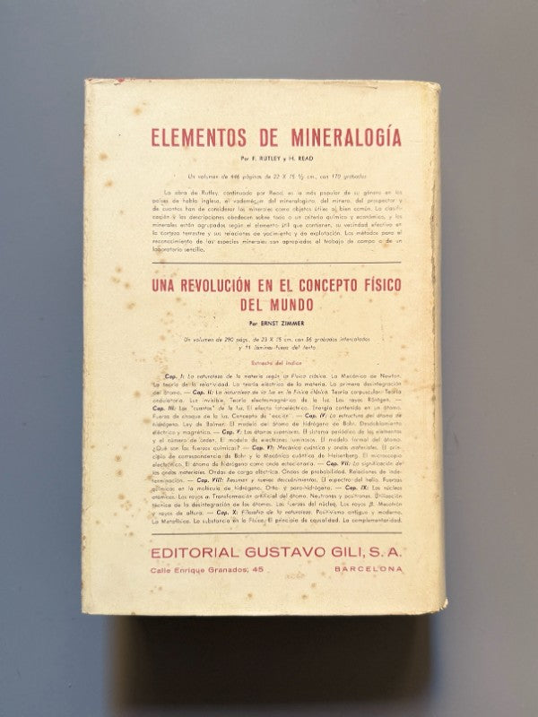 Tratado de mineralogía, F. Klockmann y P. Ramdohr - Ed. Gustavo Gili, 1940