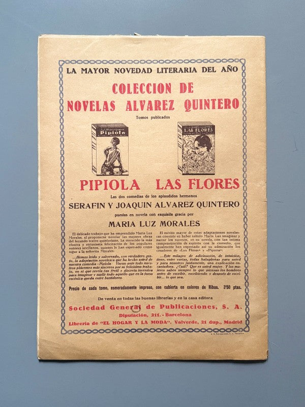 El hogar y la moda, nº733. Diseño portada Lucien Lelong. Especial bodas - 15 de abril de 1927
