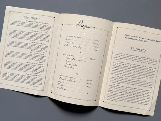 Programa concierto de Rosa Mª Kucharski (dedicatoria autógrafa) - Palacio de la Música, 1953