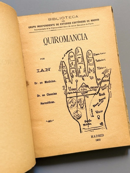 Quiromancia, Ian - Madrid, 1900
