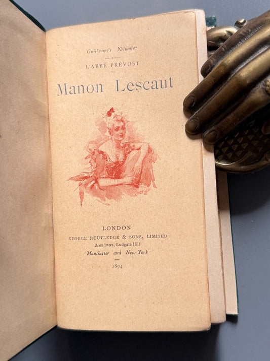 Manon Lescaut, L'Abbé Prévost - George Routledge & Sons, 1894
