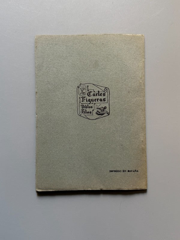 Del amor y cuidado al libro, Carlos Figueras - AGE, 1936