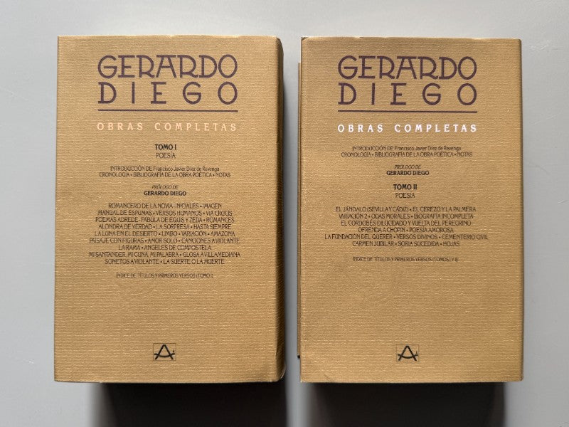 Obras Completas, Gerardo Diego. Poesía - Aguilar, 1989