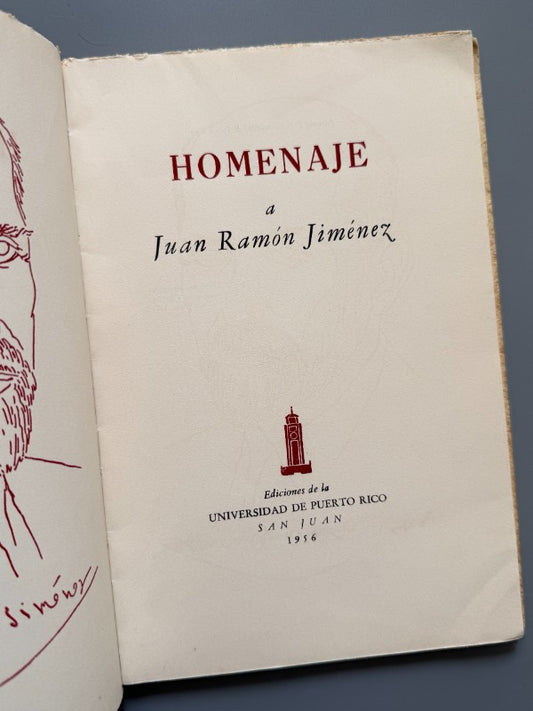 Homenaje a Juan Ramón Jiménez - Ediciones de la Universidad de Puerto Rico, 1956
