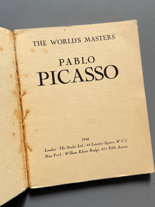 Pablo Picasso. The World's Masters. 24 láminas - The Studio Ltd., 1930