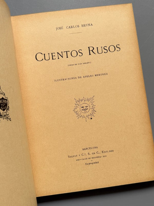 Cuentos rusos, José Carlos Bruna. Ilustraciones de Apeles Mestres - Salvat, ca. 1910