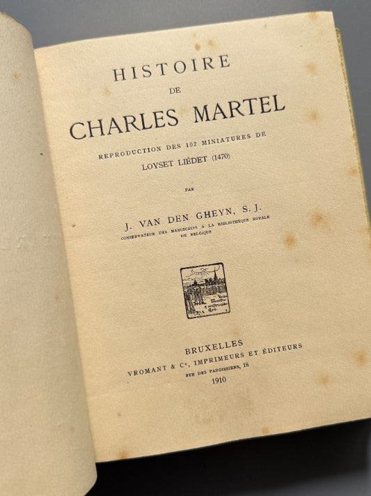 Histoire de charles Martel, J. van den Gheyn - Vromant & Cº imprimeurs et éditeurs, 1910