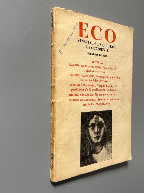 ECO. Primera aparición de Cien años de soledad, Gabriel García Márquez - febrero de 1967