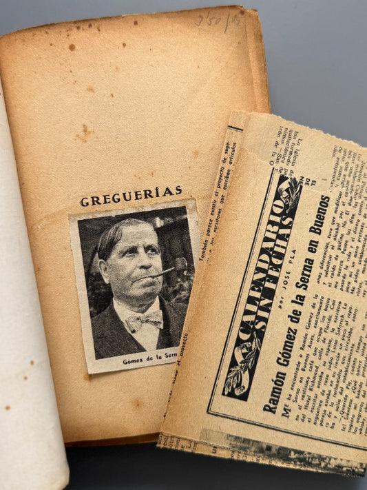 Greguerías, Ramón Gómez de la Serna (1ª ed.) - Editorial Prometeo, 1917