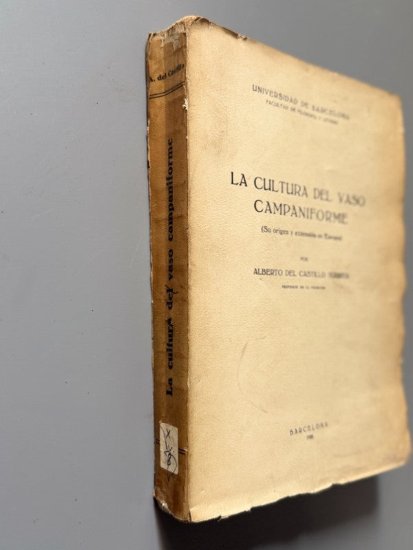 La cultura del vaso campaniforme, Alberto del Castillo Yurrita - Universidad de Barcelona, 1928