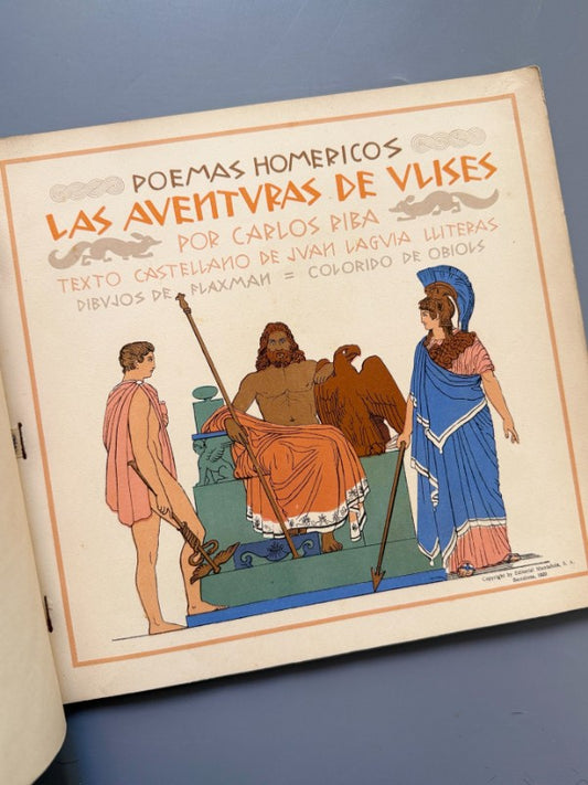 Poemas homéricos. Las aventuras de Ulises, Carlos Riba - Editorial Muntañola, 1920