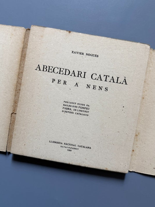 Abecedari català per a nens, Xavier Nogués - Salvat-Papasseit Llibrers, 1920