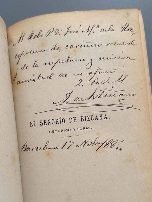 El señorío de Bizcaya, Arístides Artiñano y Zuricalday - Editorial La Peninsular, 1885