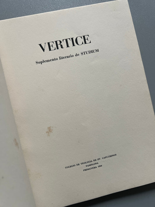 Libro de: Vertice. Antología poética - Studium, 1954