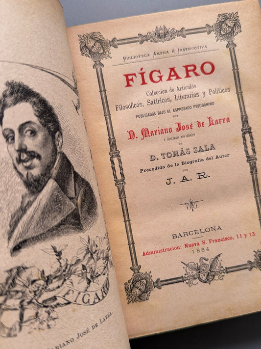 Libro de: Fígaro, Mariano José de Larra - Biblioteca Amena y Instructiva, 1884