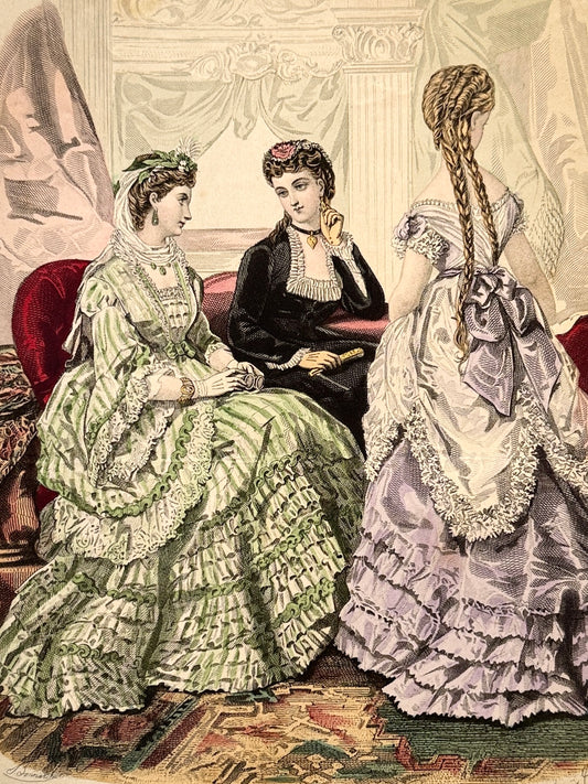 Grabado de moda - La Mode Illustrée, 1870