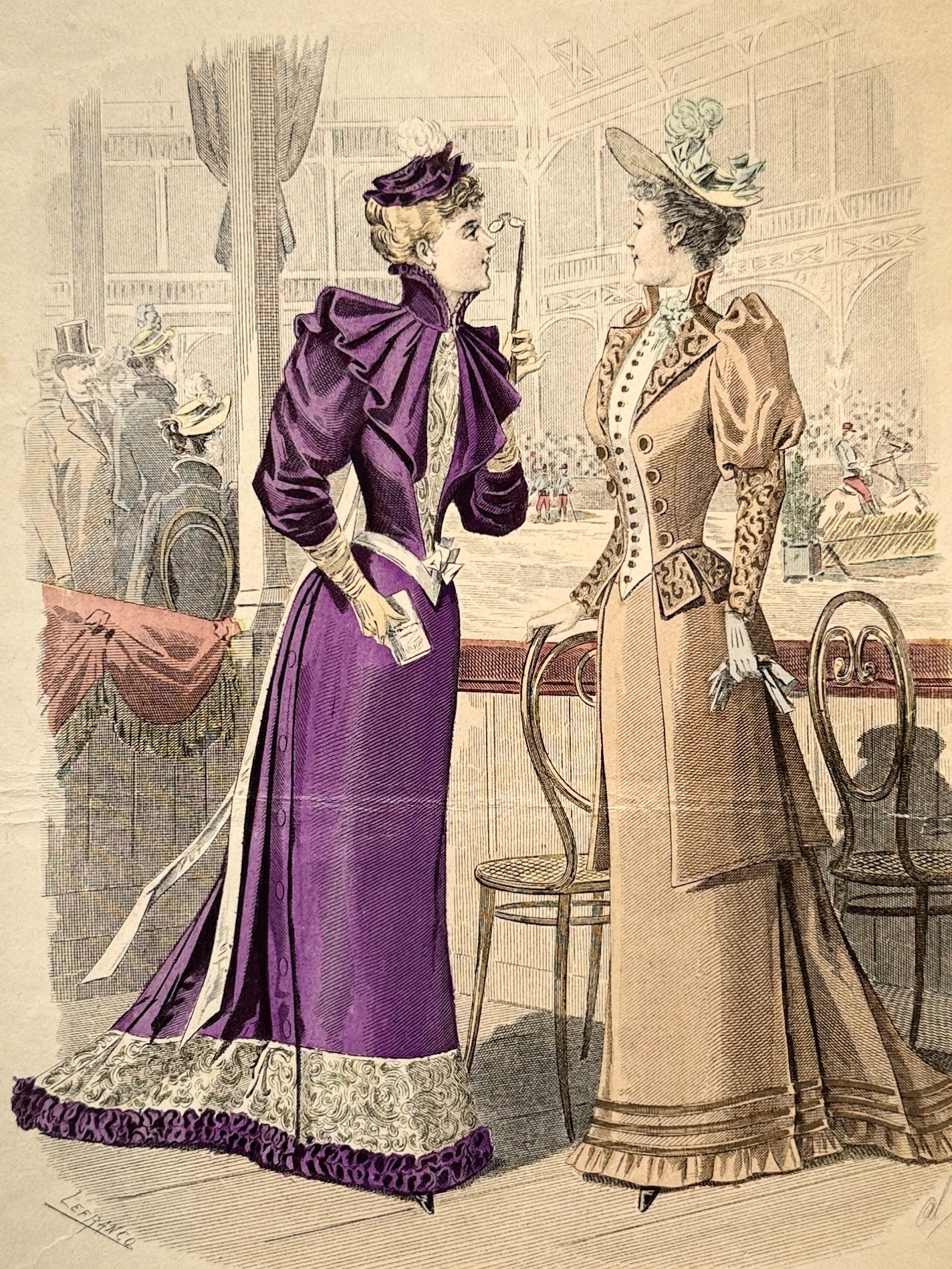Grabado de moda - Le Salon de la Mode, ca. 1890