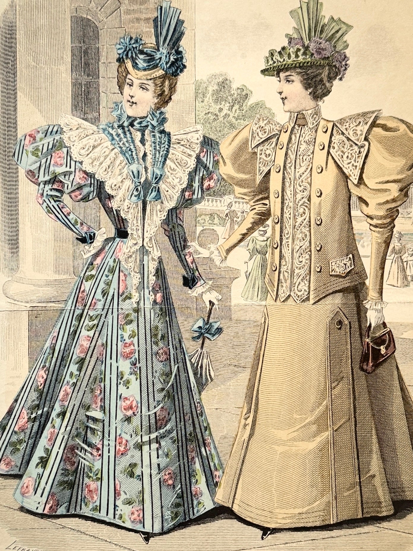Grabado de moda - Le Salon de la Mode, ca. 1890