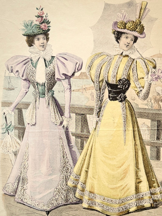 Grabado de moda - Le Salon de la Mode, ca. 1890