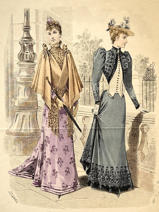 Grabado de moda - Le Salon de la Mode, ca. 1890