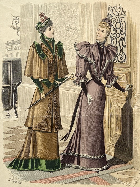 Grabado de moda - Le Salon de la Mode, ca. 1890