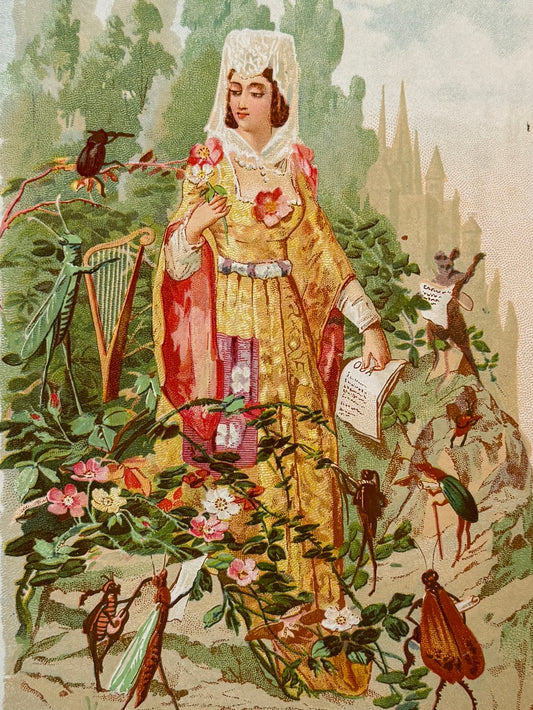 Cromolitografía Englantina - La vida de las flores, 1878