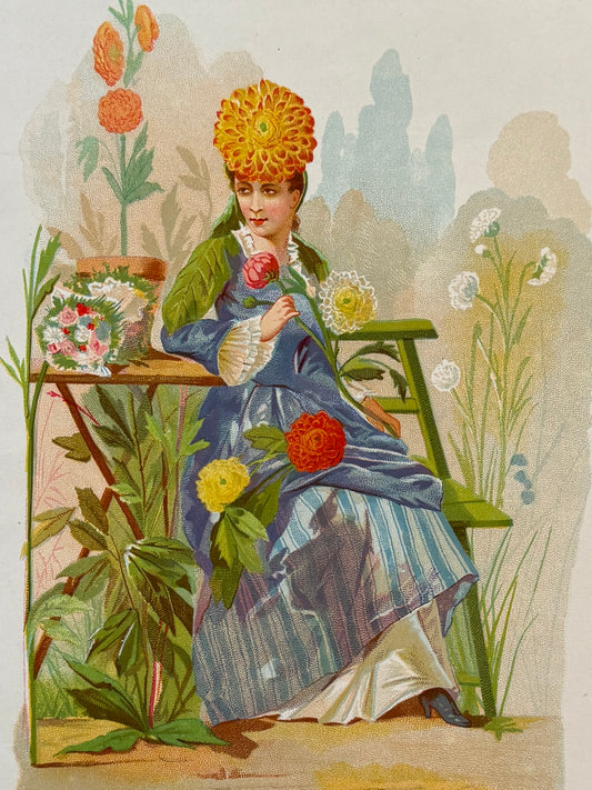 Cromolitografía Dalia - La vida de las flores, 1878