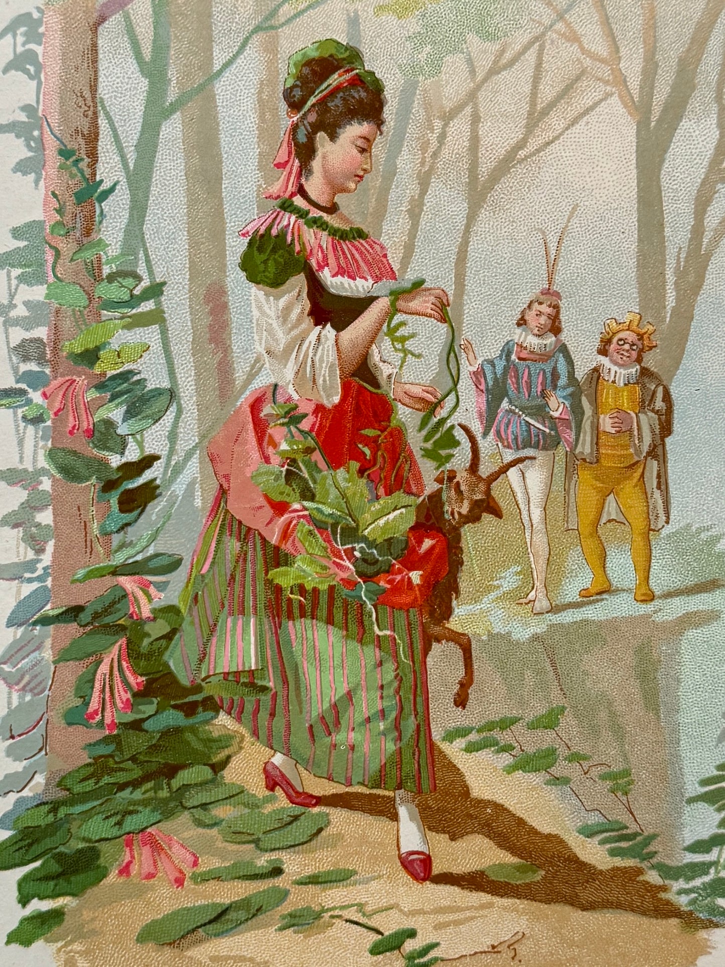 Cromolitografía Madreselva - La vida de las flores, 1878