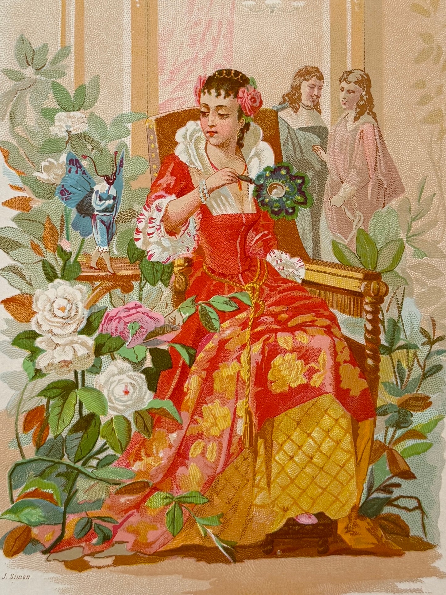 Cromolitografía Camelia - La vida de las flores, 1878