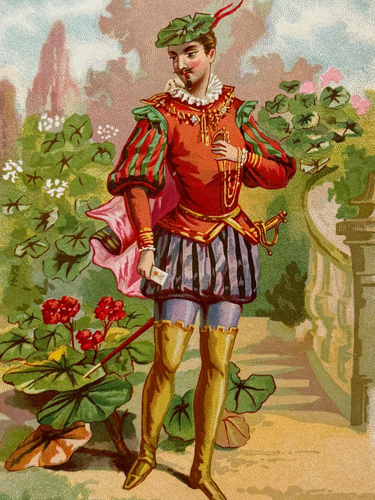 Cromolitografía Geranio - La vida de las flores, 1878
